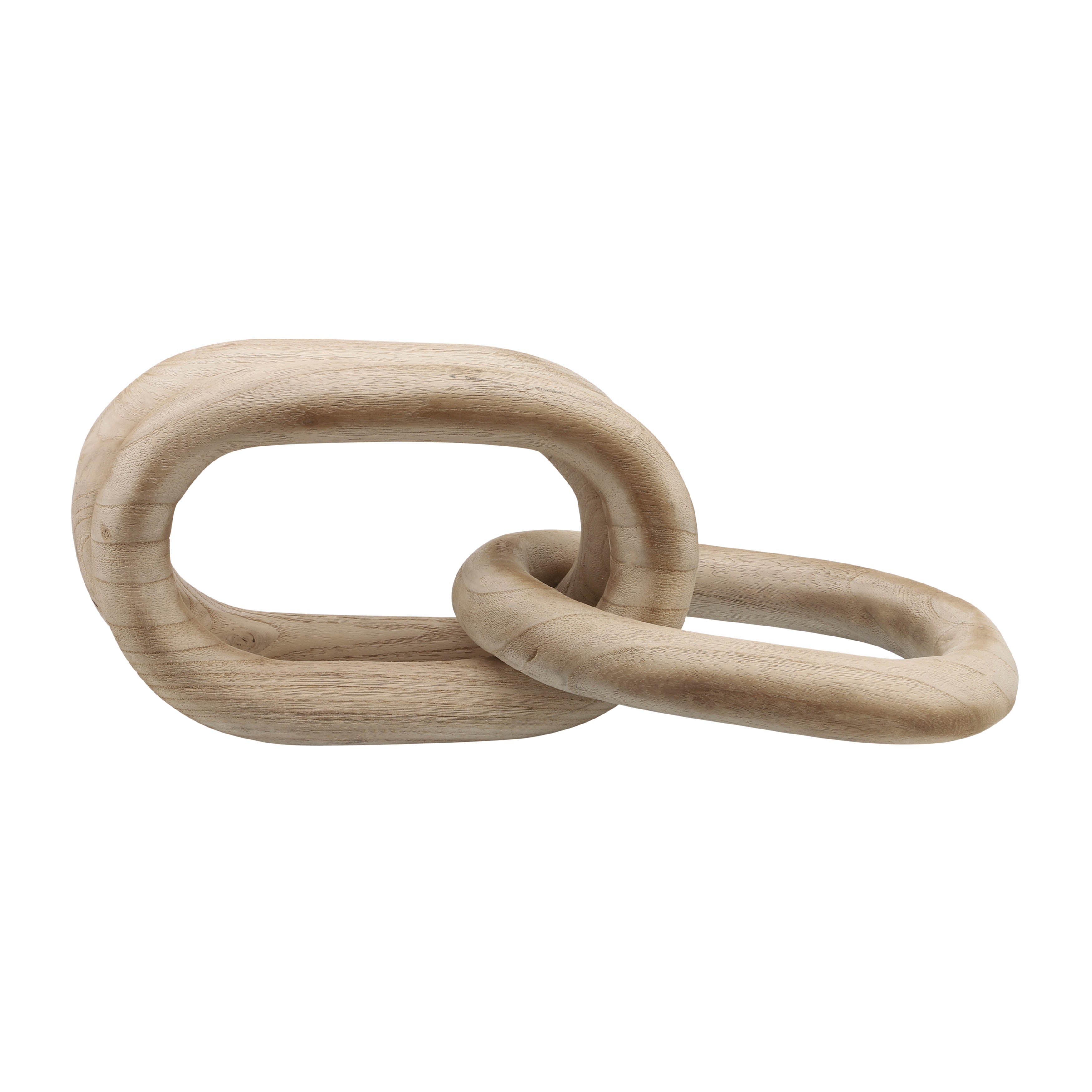28" 3 Wooden Links, Natural - Decor Addict, LLC