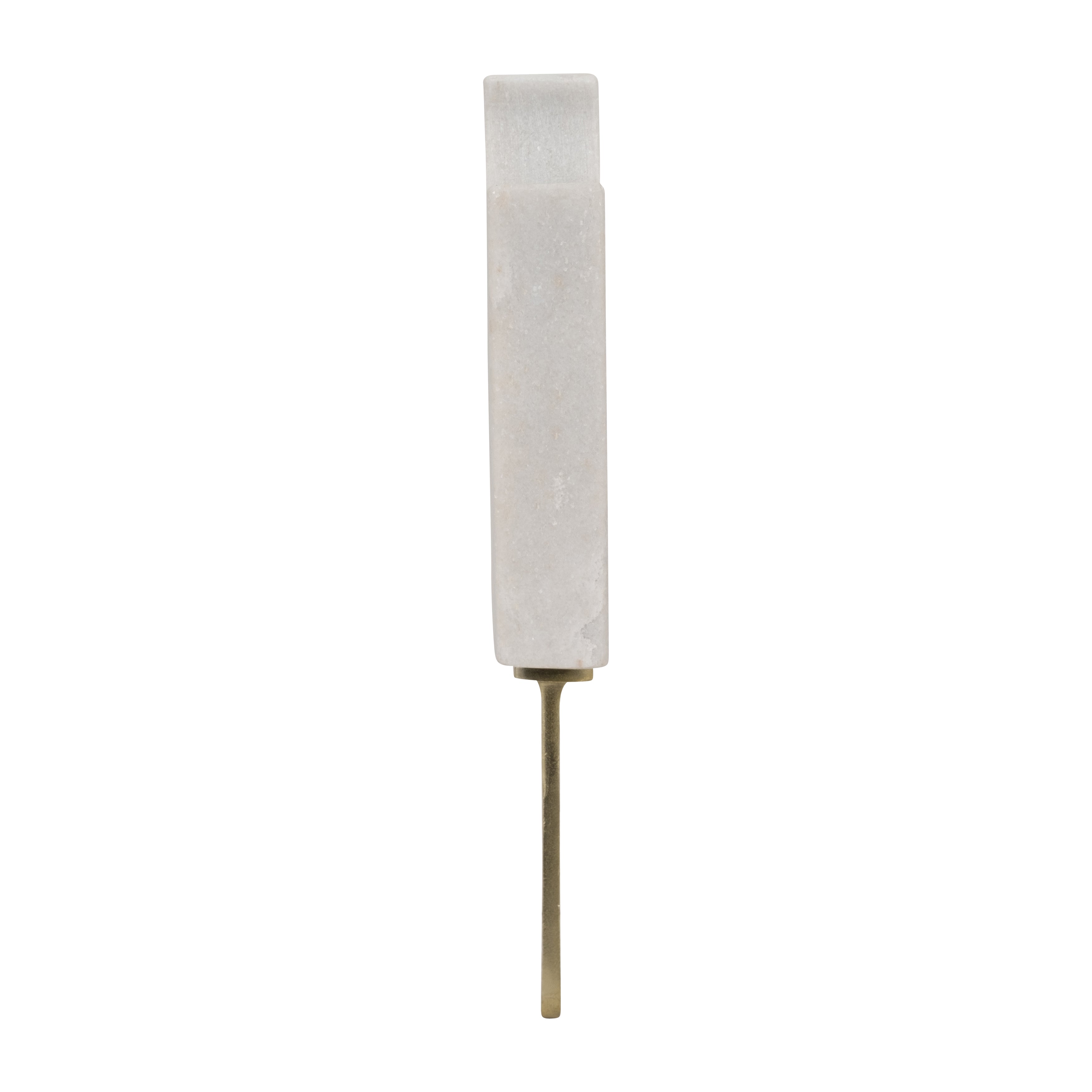 Metal/marble,13",bitten Popsicle Deco,white - Decor Addict, LLC