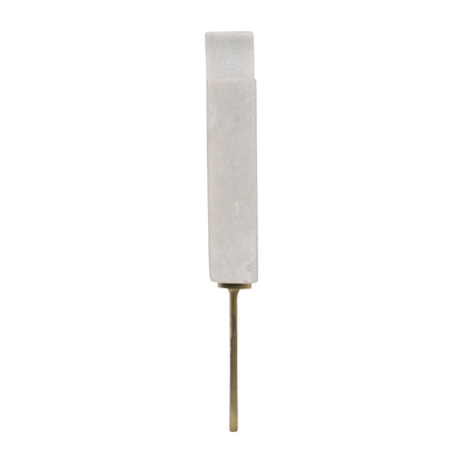 Metal/marble,13",bitten Popsicle Deco,white - Decor Addict, LLC