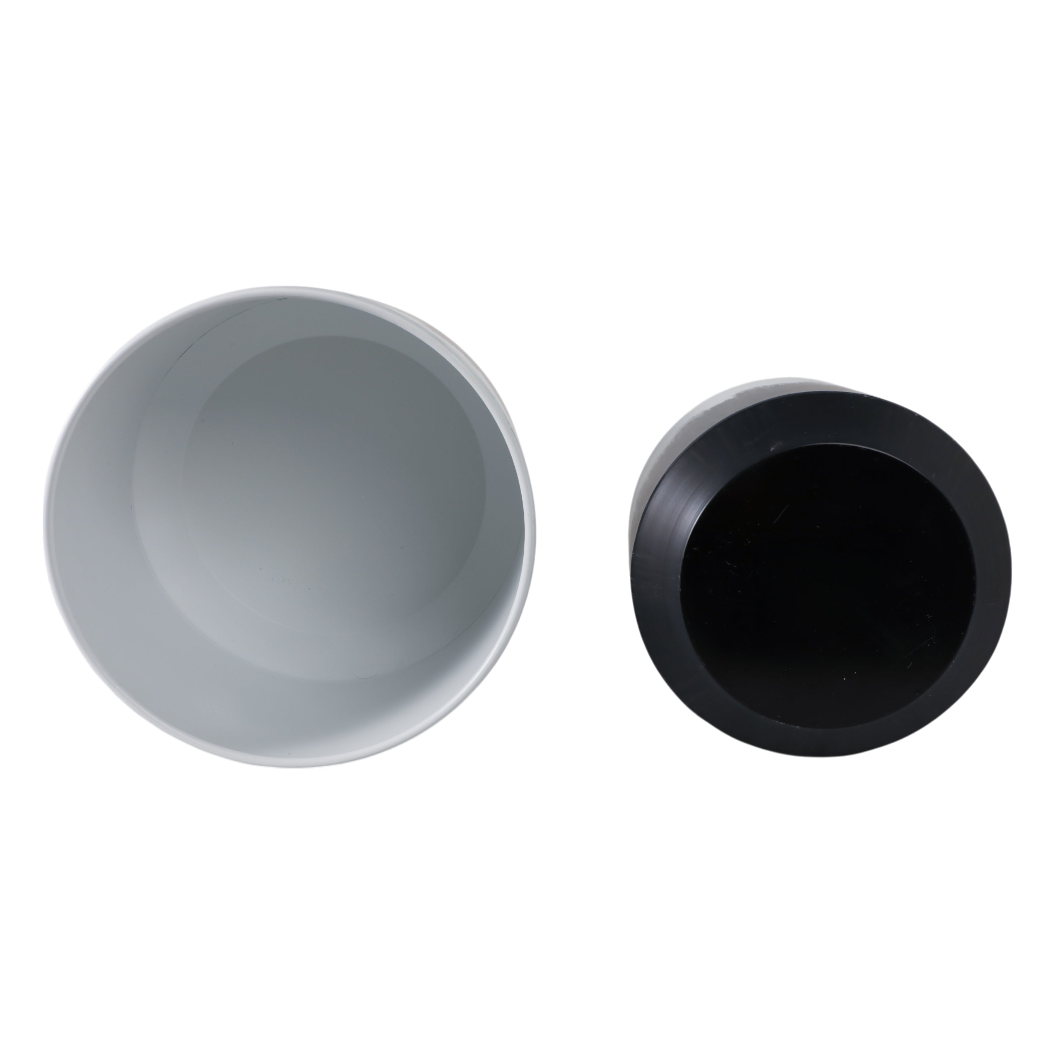 S/2 19/23" Metal Planters On Stands, White/blk Kd - Decor Addict, LLC