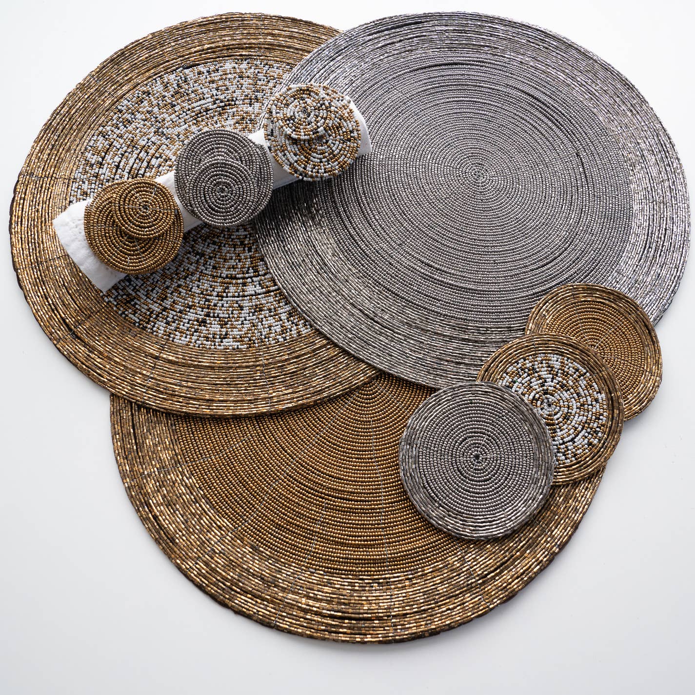 Golden Bead Place Set (3-Piece) - Decor Addict, LLC