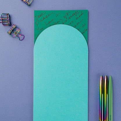 Happy Bday #10 Slim Sleeve Card - Turquoise - Decor Addict, LLC