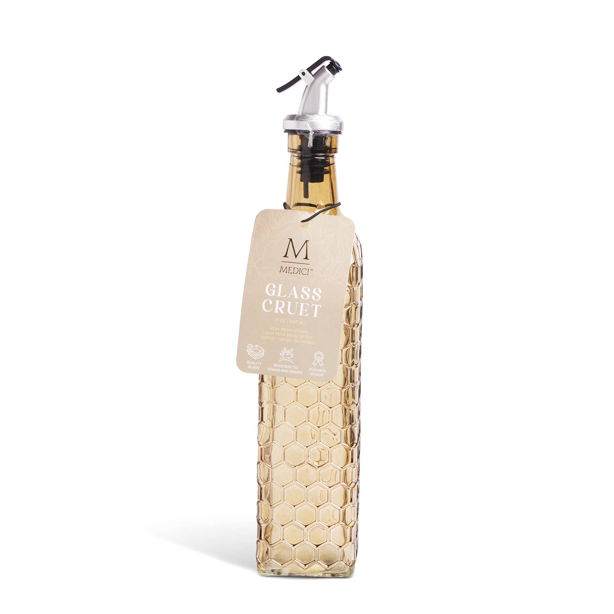 500ml Honeycomb Glass Cruet - Dune - Decor Addict, LLC