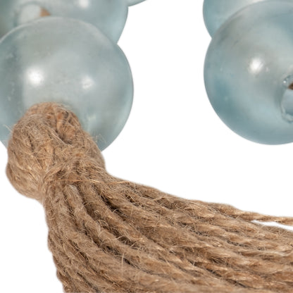 Glass, 34x1 Beaded Garland W/ Tassel, Blue - Decor Addict, LLC