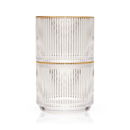 Meridian Crystal Lowball Tumblers Set of 2 - Decor Addict, LLC