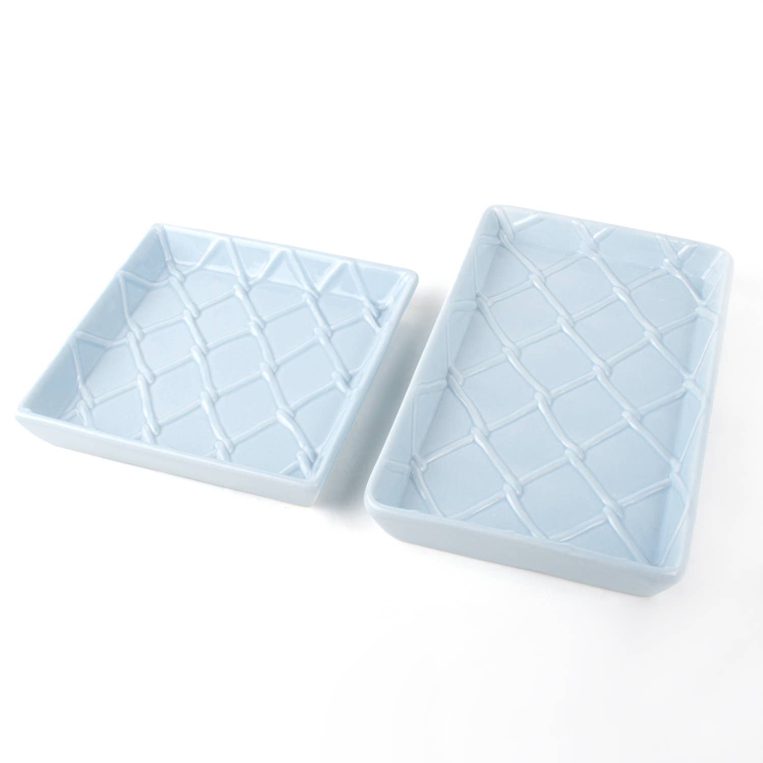 Light Blue Textured Guest Towel Tray - Decor Addict, LLC