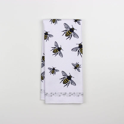 Bumble Bee Dish Towel- 16''x24'': Folded Packaging - Decor Addict, LLC