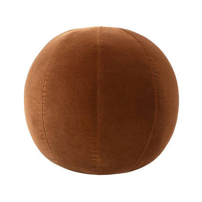 Luna 12" Round Sphere Accent Ball Throw Pillow: Fawn Brown - Decor Addict, LLC