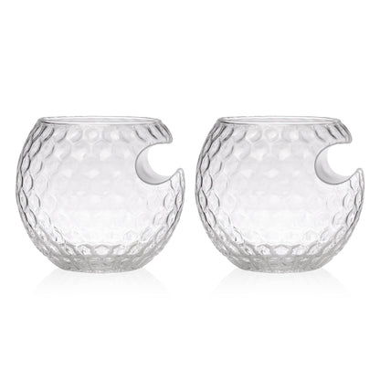 Set of Two Golf Ball Cigar Glass - Sports - Gifts for Him - Decor Addict, LLC