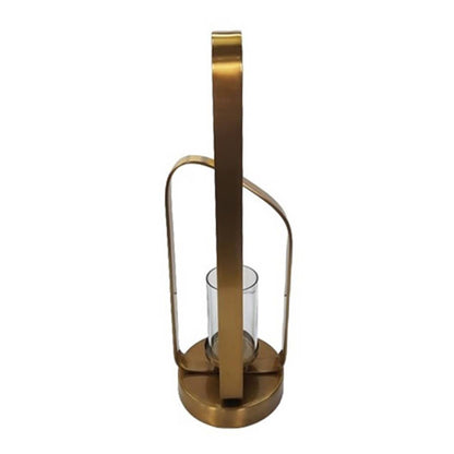 Candle Holder - Gold Metal Stylish Hurricane, 21 in. - Decor Addict, LLC