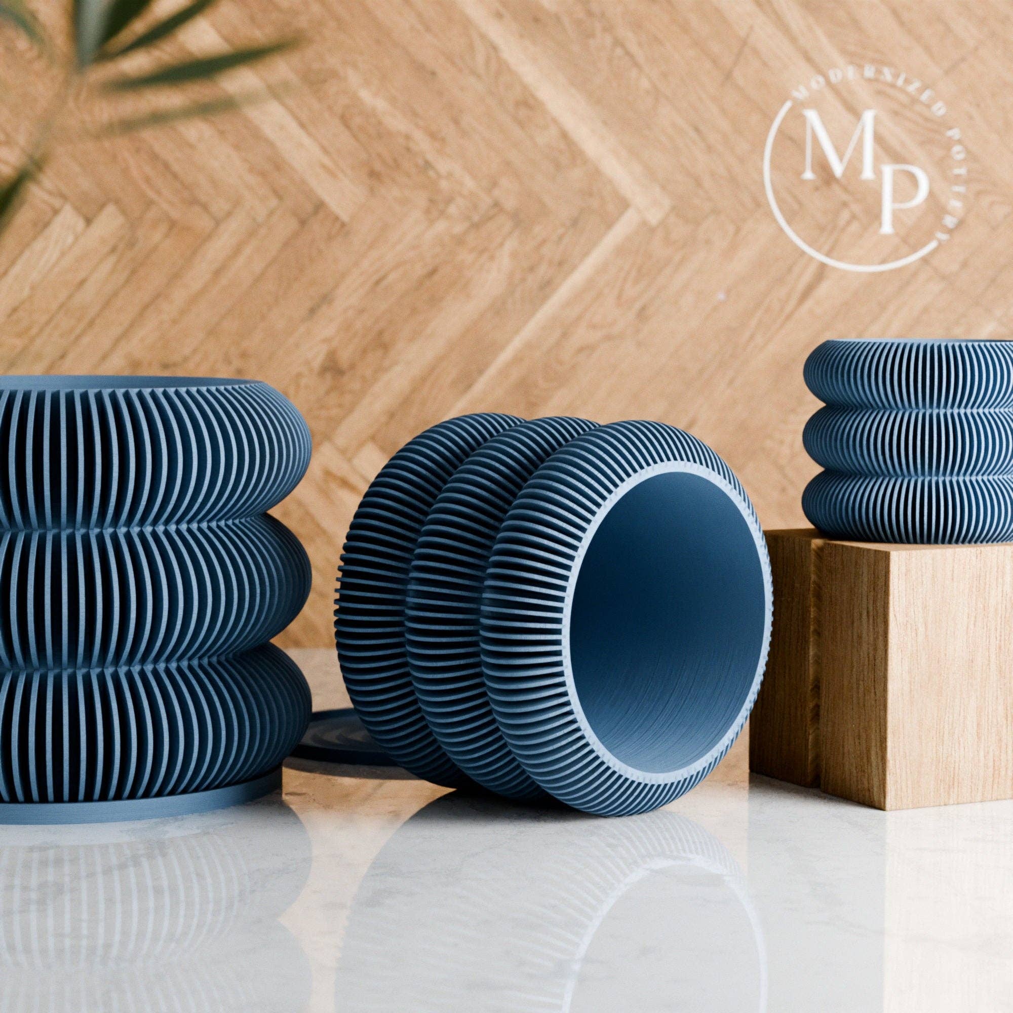 Triple BUBBLES Planter: Green / 6" - Decor Addict, LLC