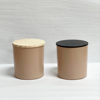 Wood Lids /Set of 12/ Black Wood Lid/ Natural Wood Lid: Black Wood Lids - Decor Addict, LLC