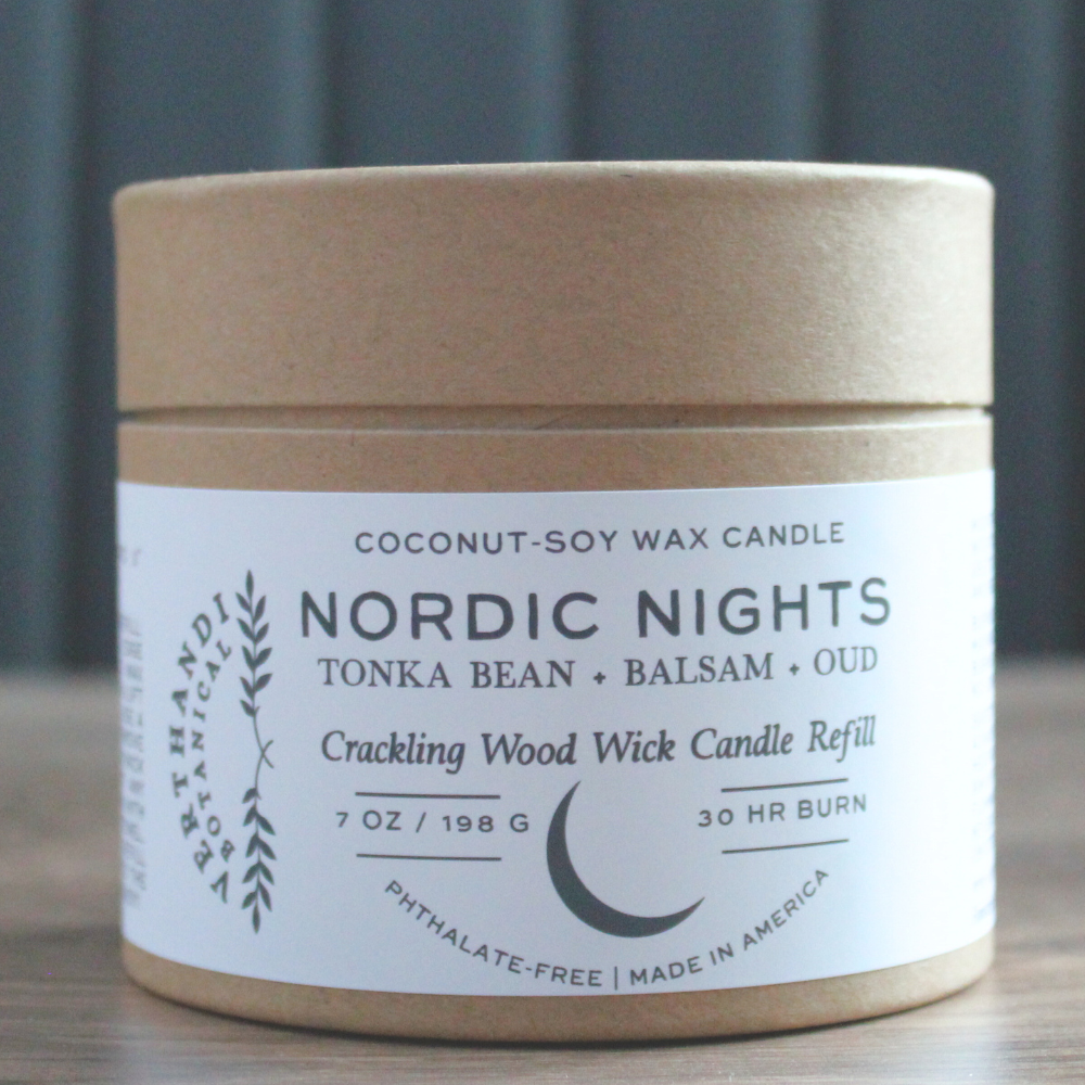 SCENTED CANDLE REFILLS: NORDIC NIGHTS (tonka bean + balsam + oud)