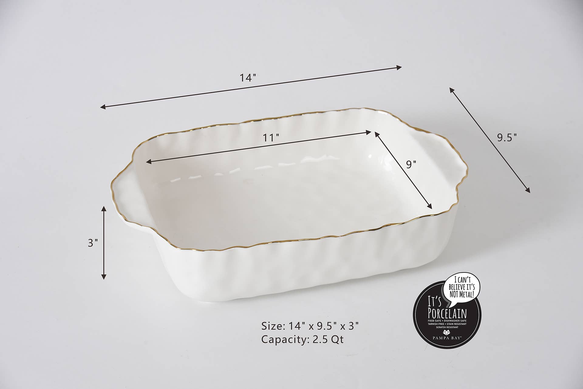 11" x 9" Rectangular Baking Dish - Decor Addict, LLC