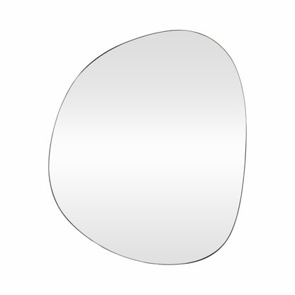 30x35" Irregular Round Mirror, Black - Decor Addict, LLC