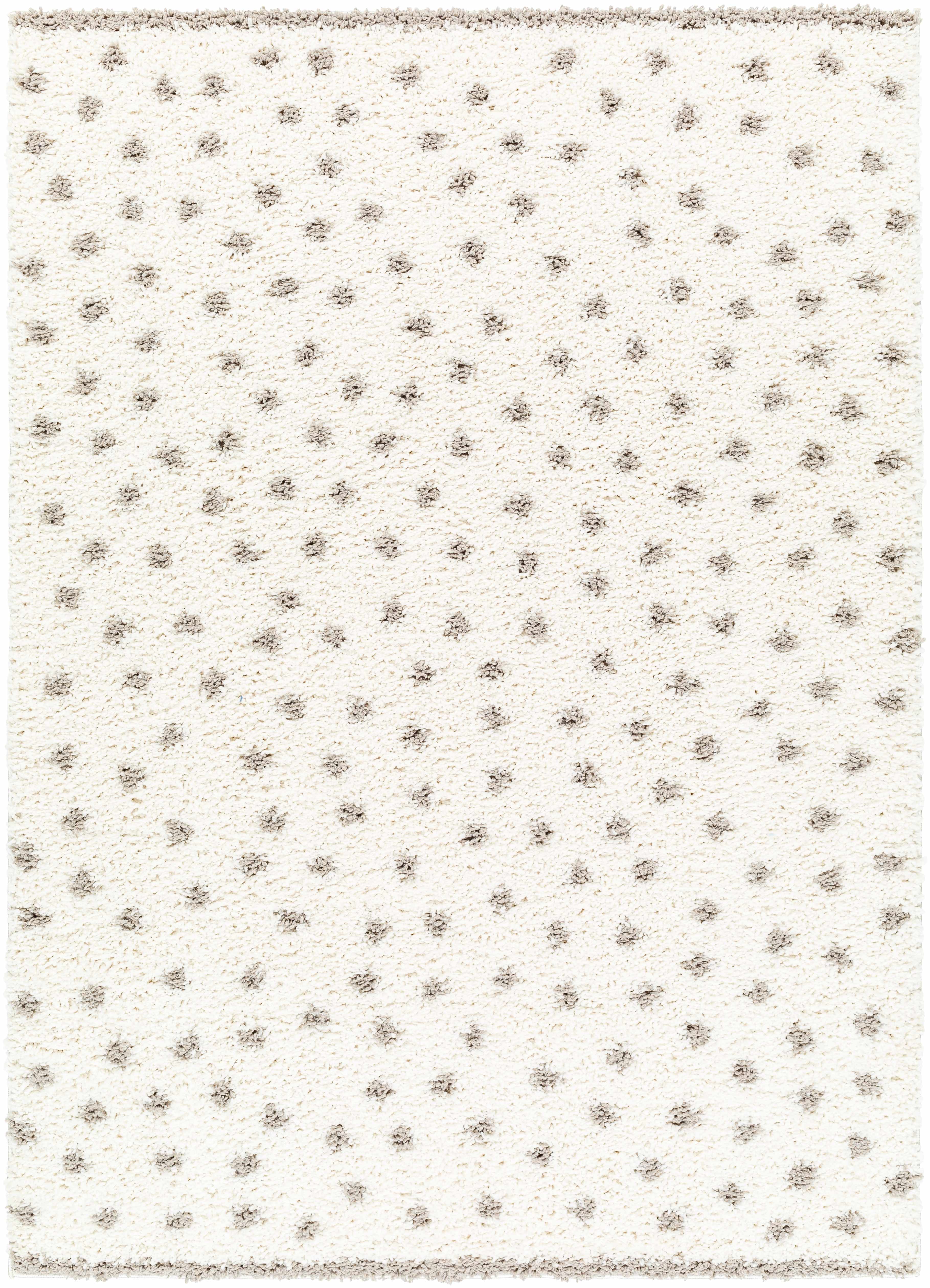 Chaia Dotted Cream & Gray Plush Rug - Decor Addict, LLC