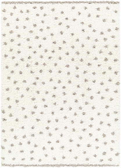Chaia Dotted Cream & Gray Plush Rug - Decor Addict, LLC