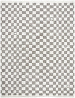 Kieu Taupe Checkered Area Rug - Decor Addict, LLC