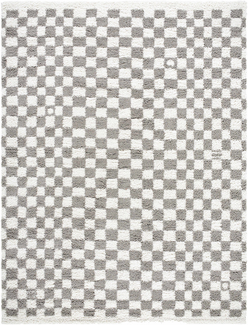 Kieu Taupe Checkered Area Rug - Decor Addict, LLC