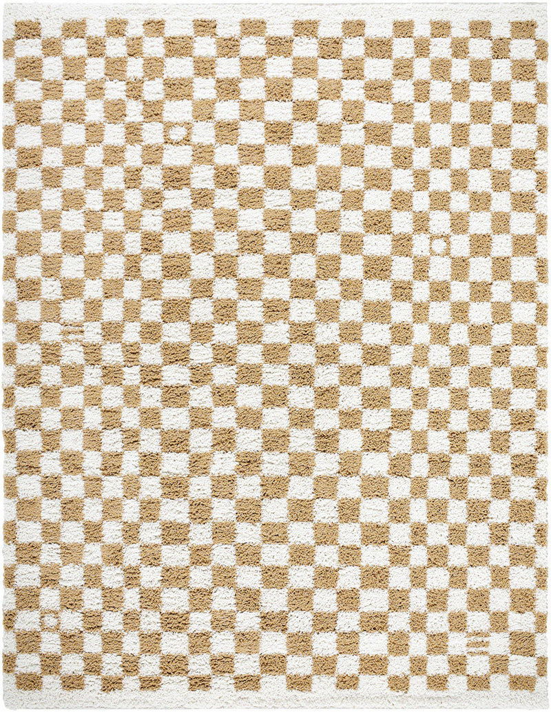 Kieu Yellow & White Checkered Area Rug - Decor Addict, LLC