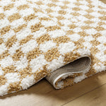 Kieu Yellow & White Checkered Area Rug - Decor Addict, LLC