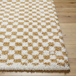 Kieu Yellow & White Checkered Area Rug - Decor Addict, LLC