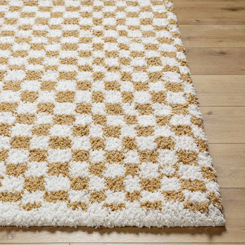 Kieu Yellow & White Checkered Area Rug - Decor Addict, LLC