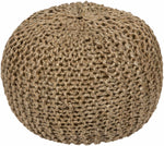 Merrittstown Knitted Jute Pouf - Decor Addict, LLC