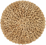 Merrittstown Knitted Jute Pouf - Decor Addict, LLC