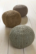 Merrittstown Knitted Jute Pouf - Decor Addict, LLC