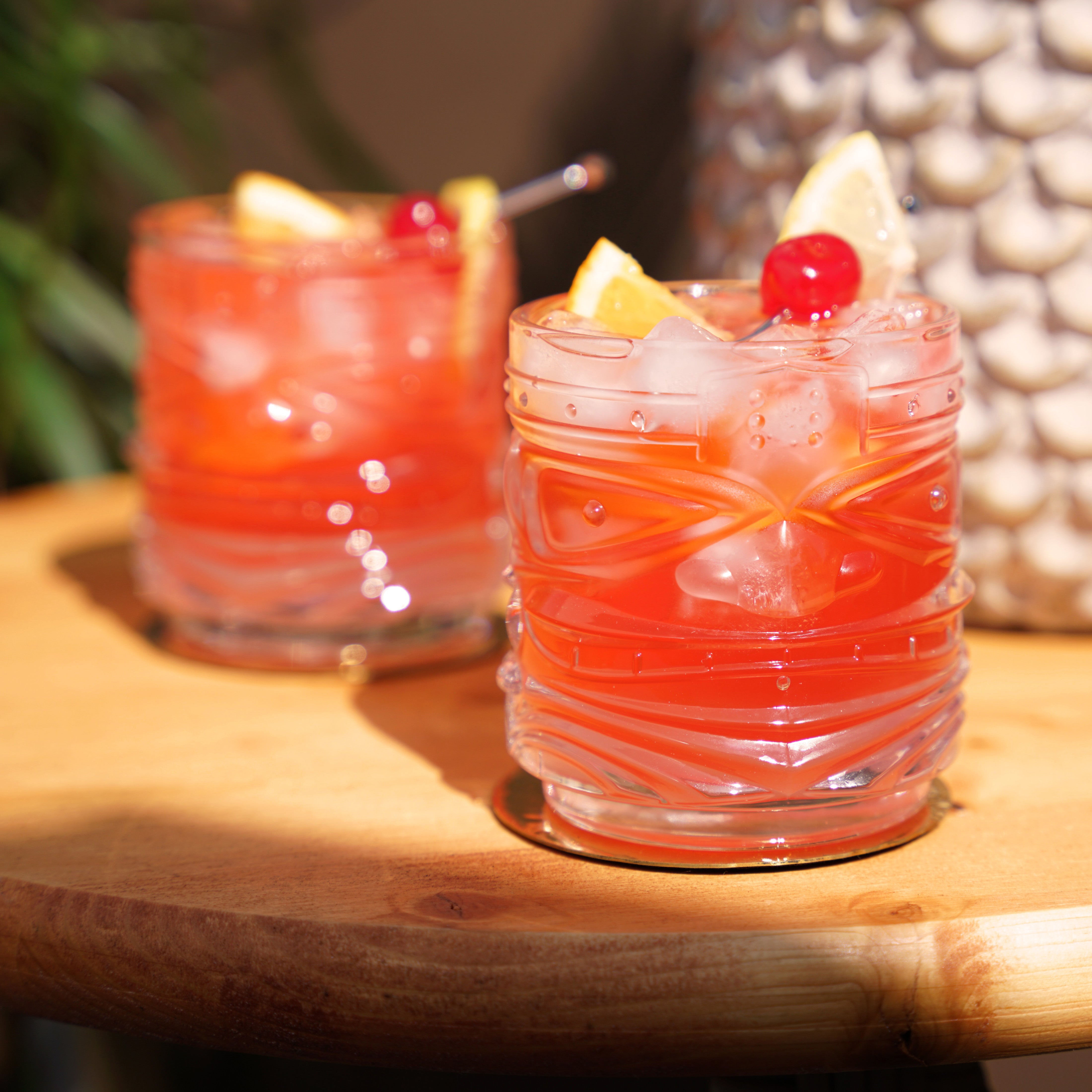 Pacific Crystal Tiki DOF Tumblers Set of 2 - Decor Addict, LLC