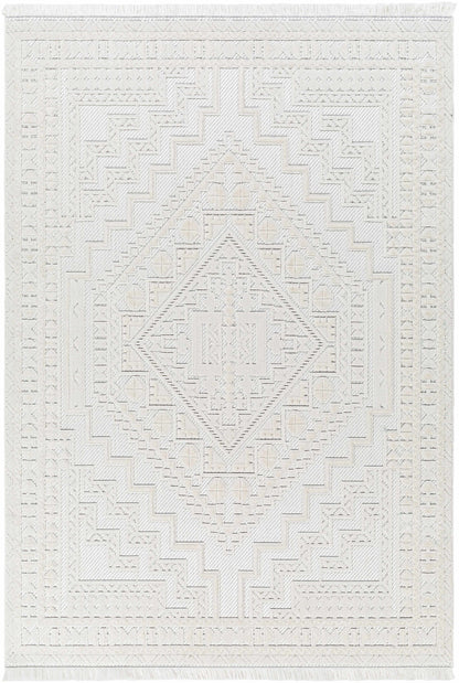 Alya White Fringe Rug - Decor Addict, LLC