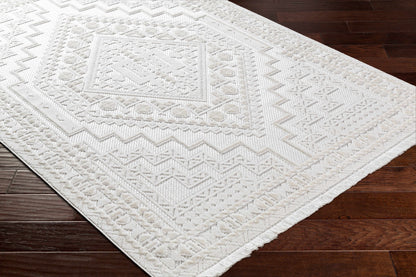 Alya White Fringe Rug - Decor Addict, LLC