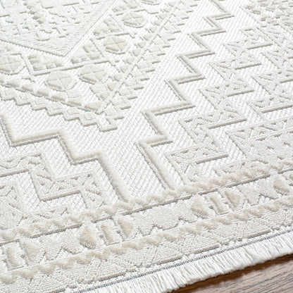 Alya White Fringe Rug - Decor Addict, LLC