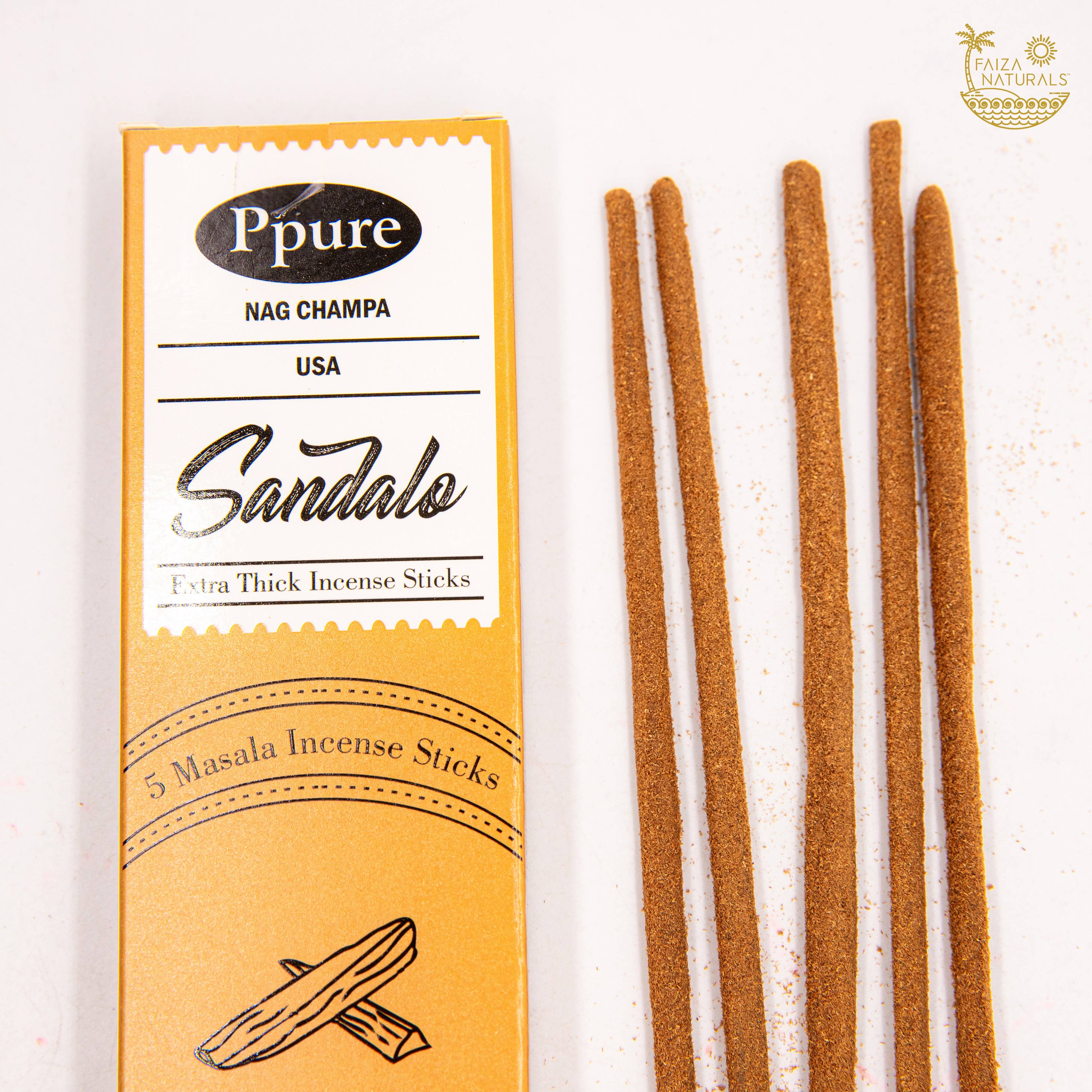 Sandalwood Incense Stick 5-Pack (Handmade, Ultra Thick) - Decor Addict, LLC
