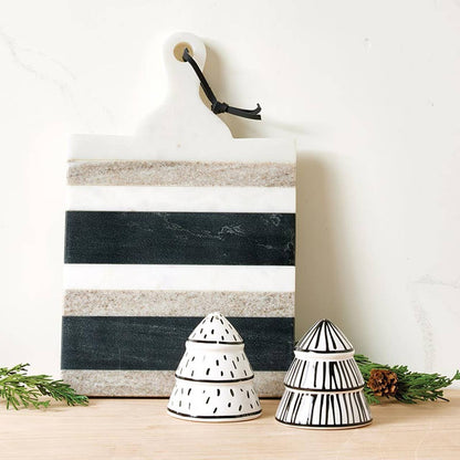 Ceramic Salt + Pepper Tree Shakers: Material - Decor Addict, LLC