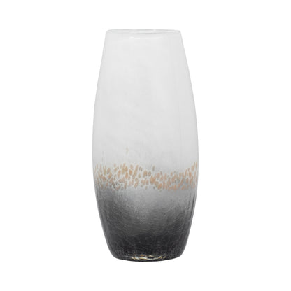 Glass, 11" Crackle Vase, Multi - Decor Addict, LLC