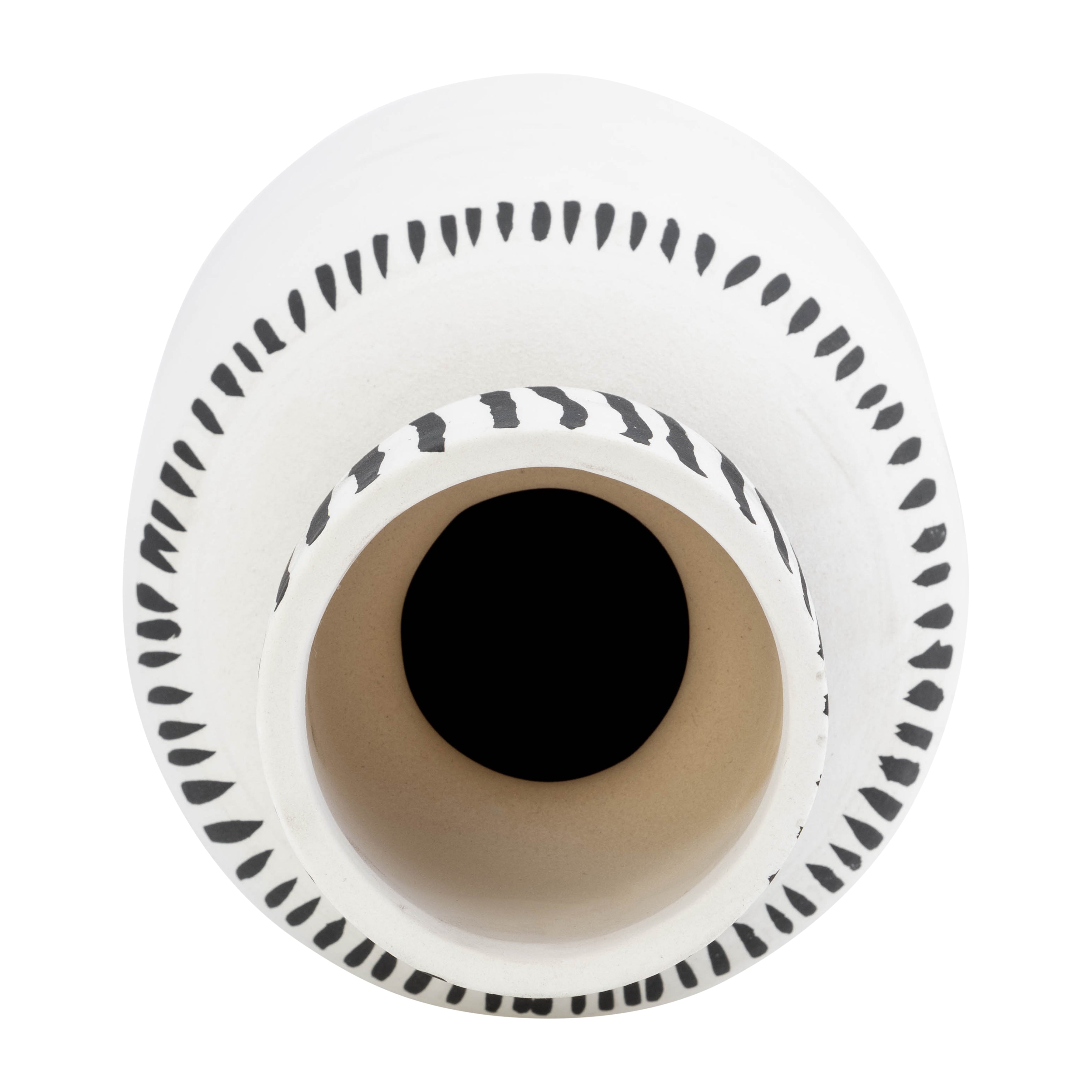 Cer, 11"h Sleeping Man Flower Vase, Wht/blk - Decor Addict, LLC