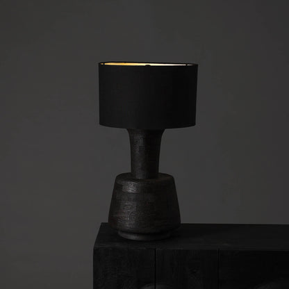 Handmade Artisanal Table Lamp with Wooden Base-16.5X16.5X29" - Decor Addict, LLC