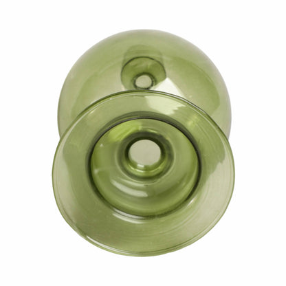 Taper Candle Holder - Olive Glass Bubble, 7 in. - Decor Addict, LLC