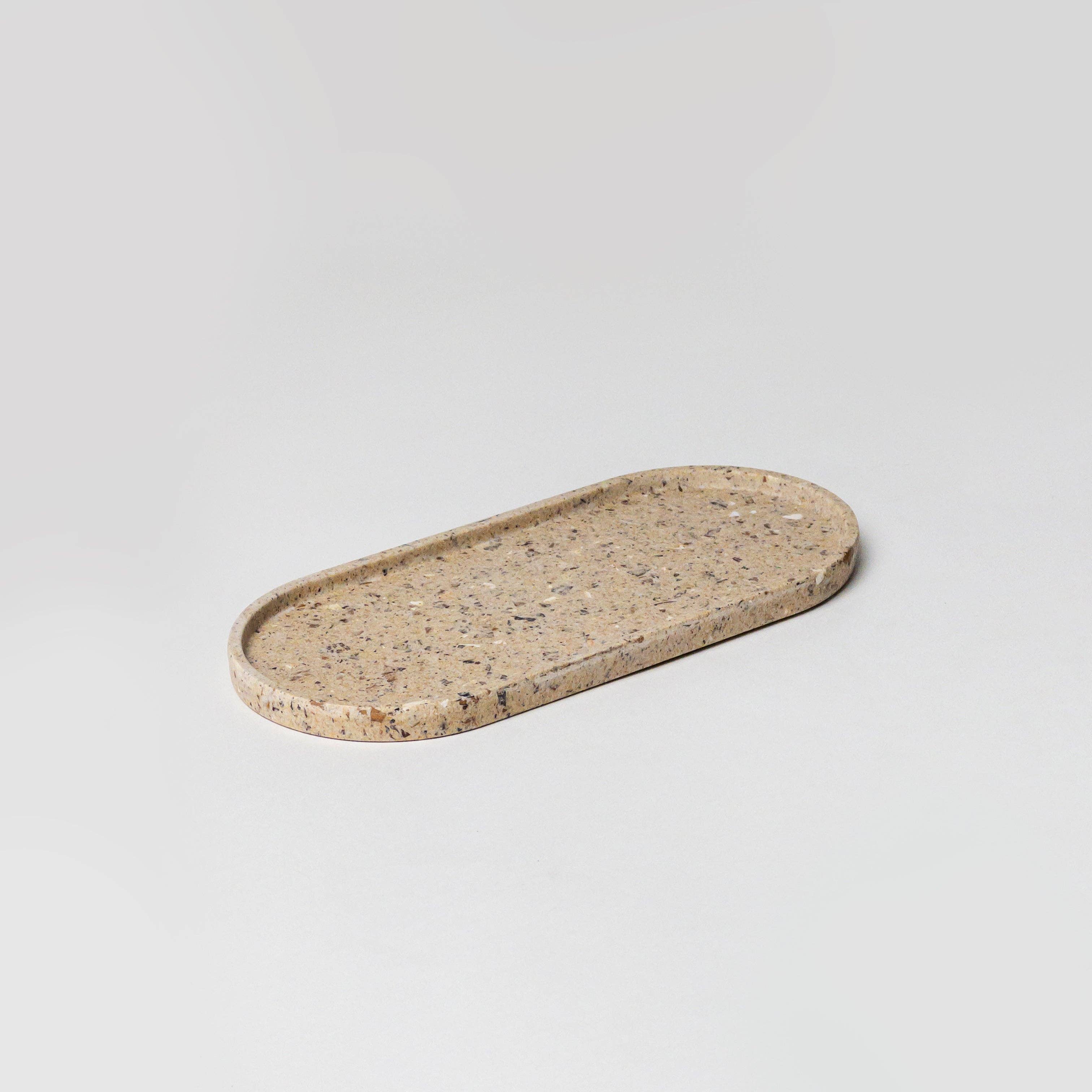8.5” Upcycled Oval Decor Trays: Bamboo Fibre Dusty Pink - Decor Addict, LLC