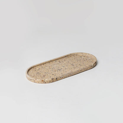 8.5” Upcycled Oval Decor Trays: Bamboo Fibre Black - Decor Addict, LLC