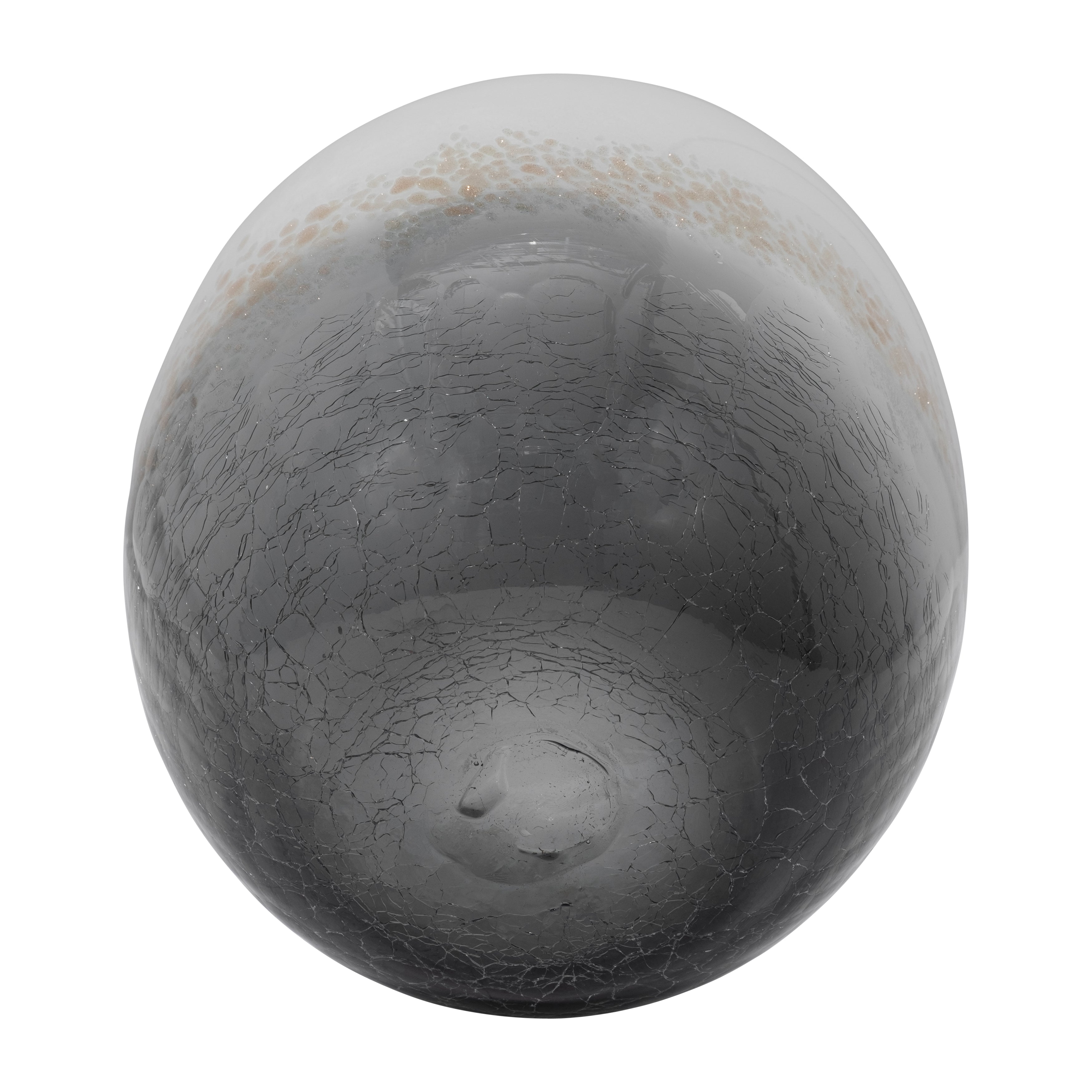 Glass, 8" Crackle Vase, Multi - Decor Addict, LLC