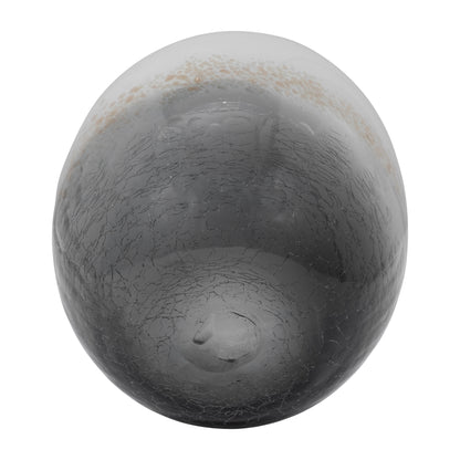 Glass, 8" Crackle Vase, Multi - Decor Addict, LLC