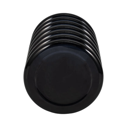 Glass, 9"h, Scallop Vase, Black - Decor Addict, LLC