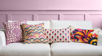 Escondido Pink Multi Embroidered Pillow - Trina Turk - Decor Addict, LLC