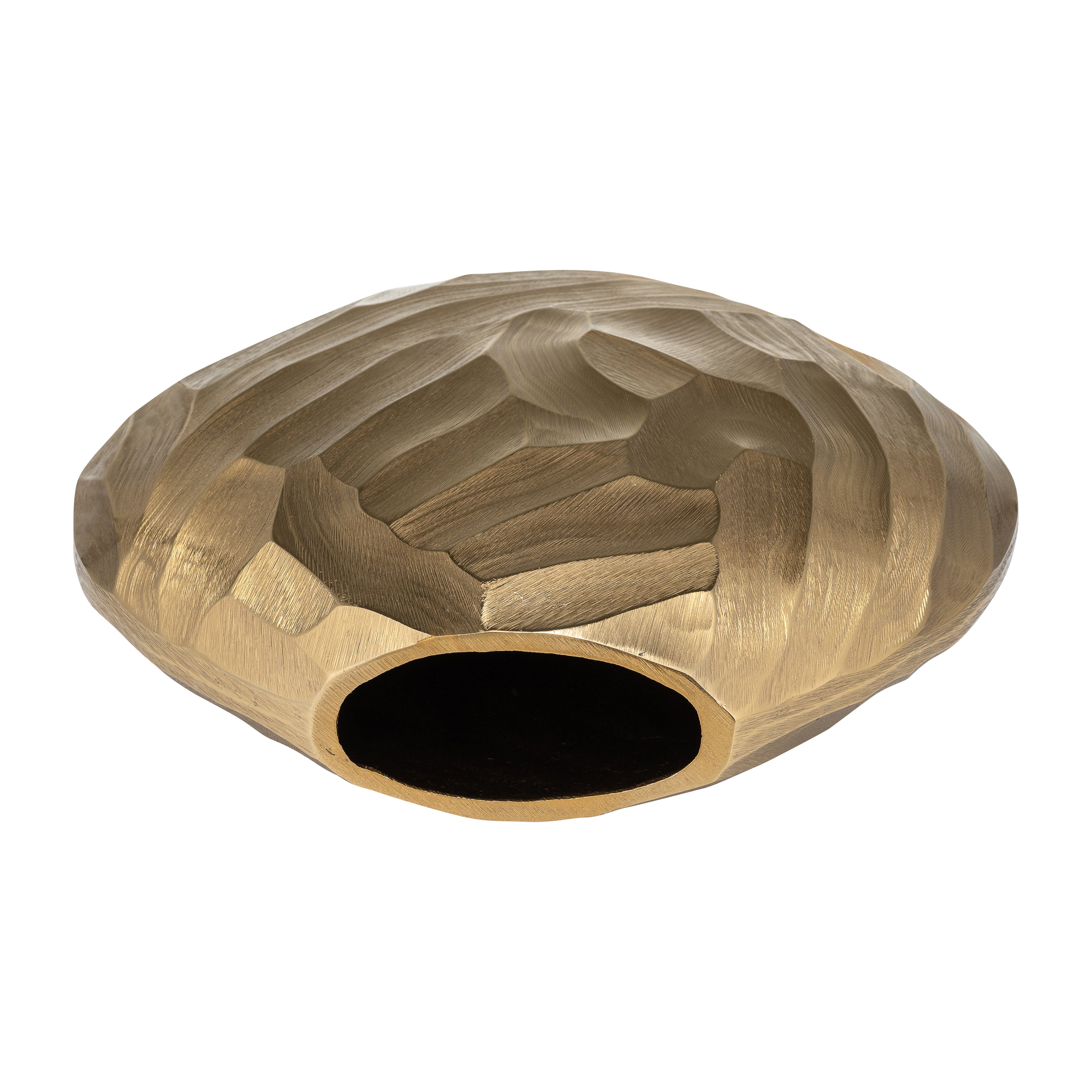 Aluminum 10"h, Hammered Vase, Champagne - Decor Addict, LLC