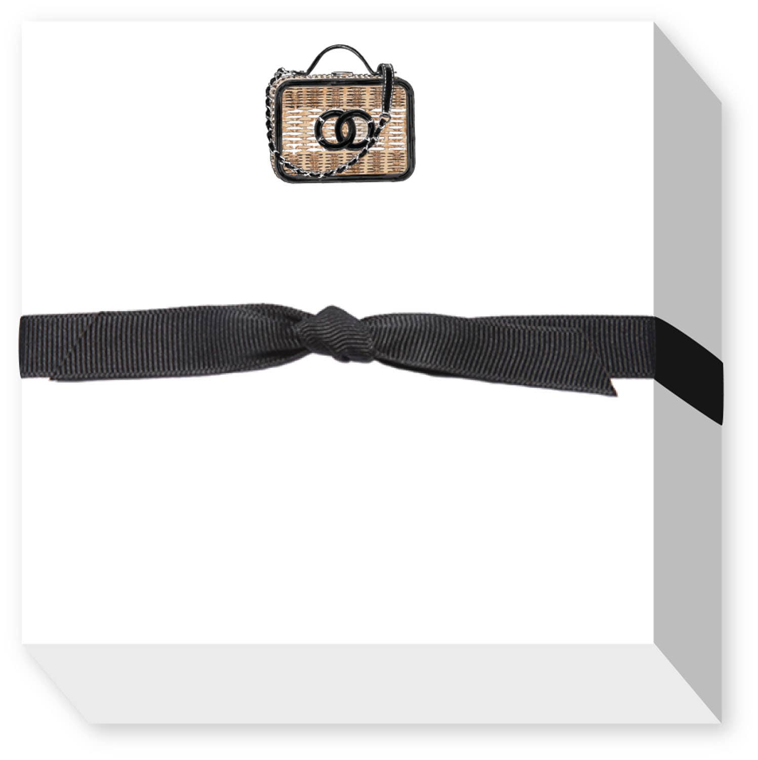 WICKER HANDBAG CHUBBIE NOTEPAD - Decor Addict, LLC