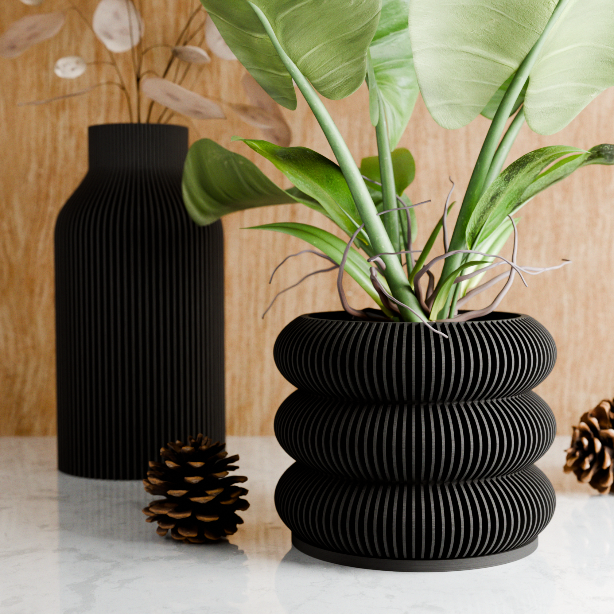 Triple BUBBLES Planter: Green / 6" - Decor Addict, LLC
