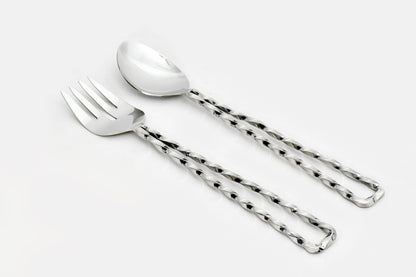 Twisted Open Handle Servers, Set of 2 - Decor Addict, LLC